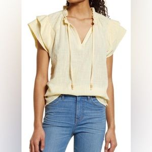 Pale Yellow Boho Top